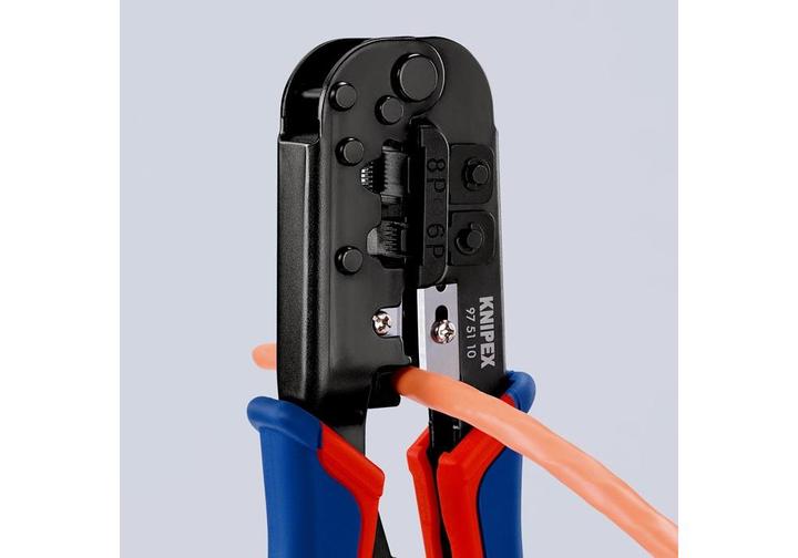 Productafbeelding Knipex Krimptang voor Westernstekkers 97 51 10 (190 mm)