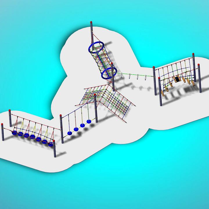 Huck Seiltechnik Vario-Kletterpark-Set Adventure (340 cm)