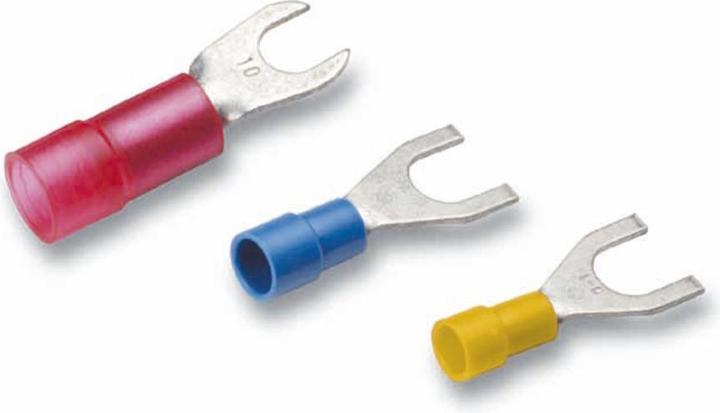 Cimco Cosses à sertir, forme fourche Cu, DIN 46237, rouge, 0,5 - 1 mmÂ², 3 mm