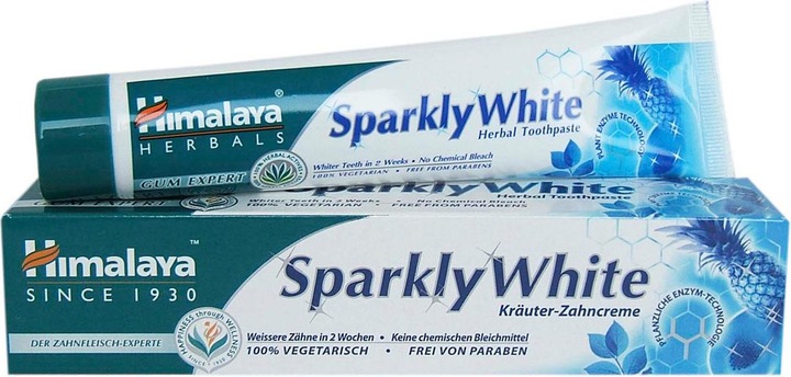 Actual product image Himalaya Herbals Sparkly White Herbal Toothpaste (75 ml)