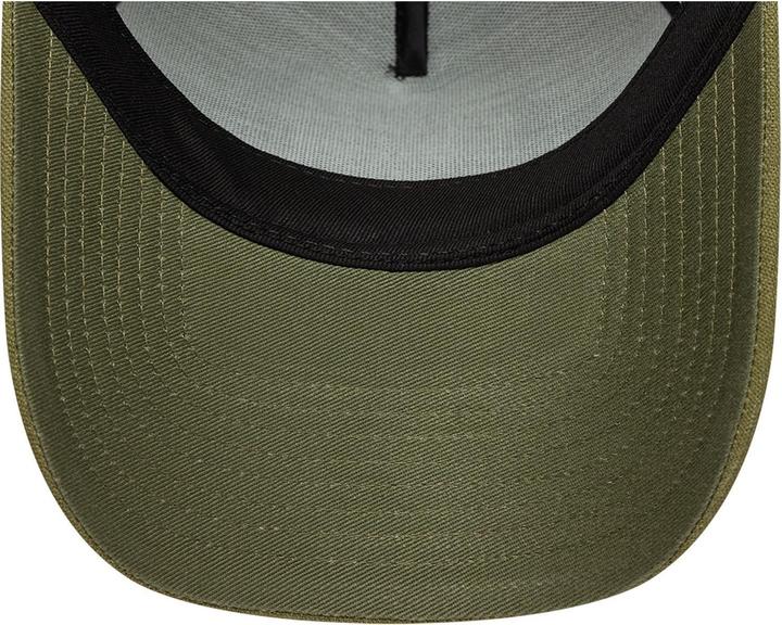 Produktbild New Era A-Frame Trucker Leinen Cap - Brand Patch Oliv (One Size)