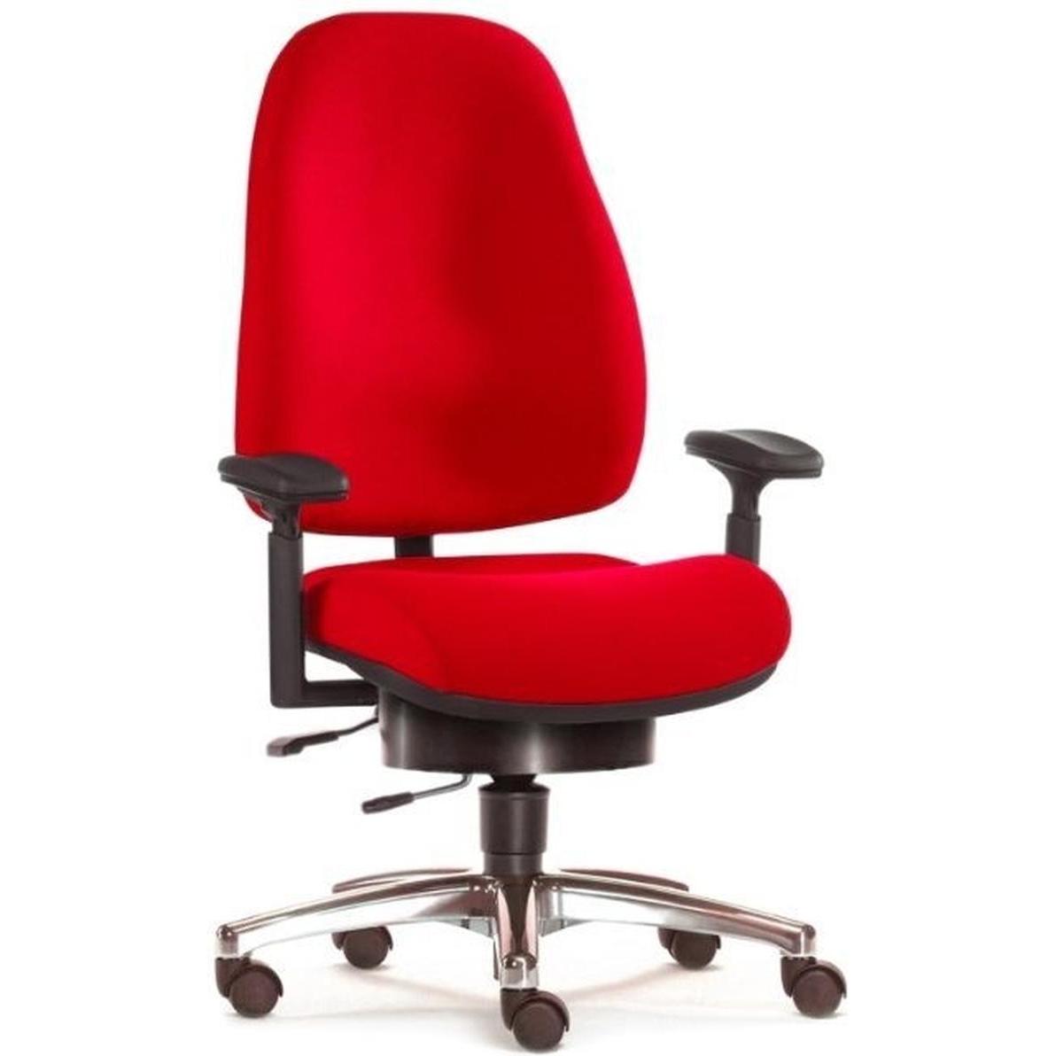 Sitwell, Bürostuhl, Bürodrehstuhl Lady m. Armlehne Alu-Fusskreuz rot