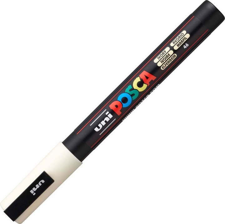 Actual product image Posca Marker PC-3M round tip (Ivory, 1.30 mm, 1 x)