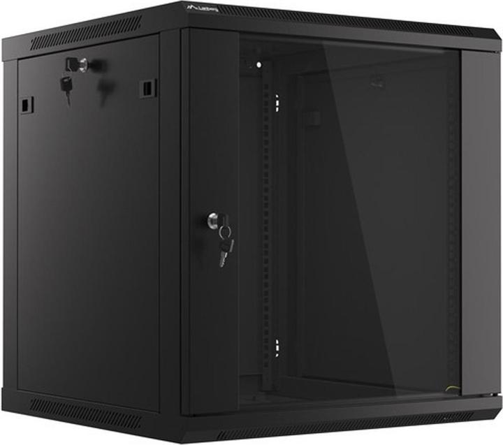 Lanberg WF01-6612-10B Rack 12U Wandmontiertes Regal Schwarz (12 HE, 19 Zoll Rack)