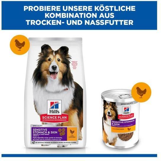 Actual product image Hill's Dog Science Plan Adult Sensitive Stomach & Skin Medium Chicken (Adult, 4 pcs., 2500 g)
