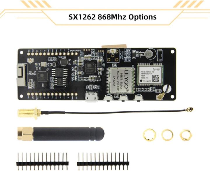 Image du produit Lilygo Carte GPS TTGO T-Beam ESP32 868MHz LoRaWAN NEO-M8N