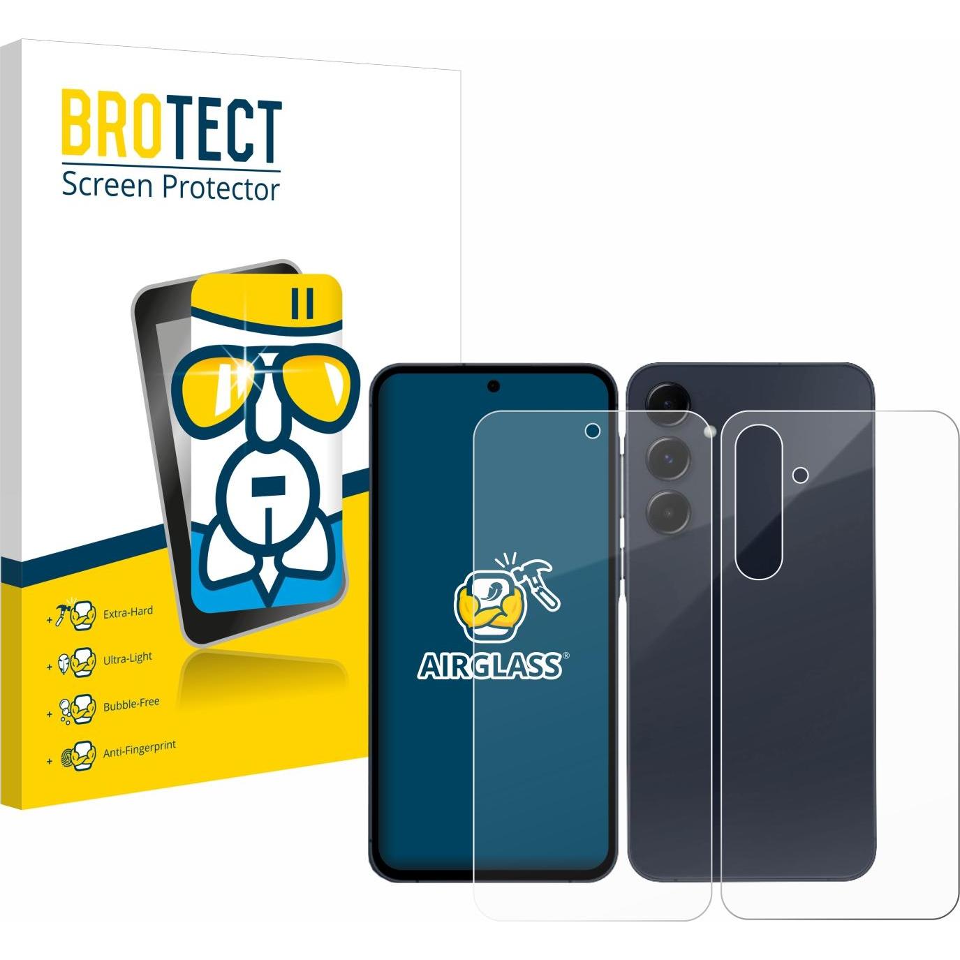 BROTECT AirGlass Panzerglasfolie (1 Stück, Samsung Galaxy A35), Smartphone Schutzfolie, Transparent