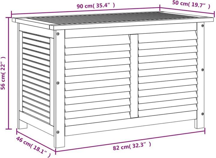 Actual product image vidaXL Gartentruhe