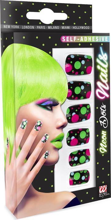 Immagine prodotto Widmann Set di 12 unghie autoadesive - NEON DOTS