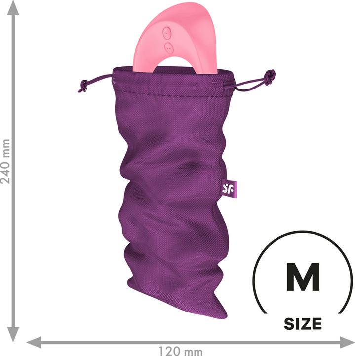 Image du produit Satisfyer Treasure Bags | Soft and Washable Material | Discreet Storage, Colour:Violet, Size:M
