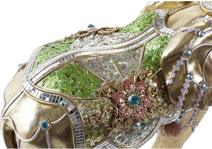 Produktbild DKD Home Decor Decorative Figure Elephant Golden Resin Multicolour (45,5 x 20 x 35 cm) (2 Units)