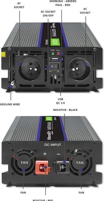 Produktbild Qoltec 51928 voltage conver. 4000 MS (4000 W)