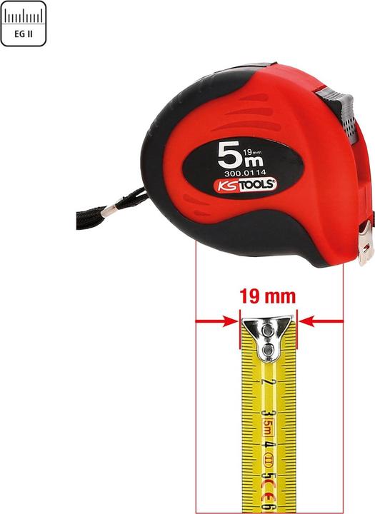 Actual product image KS Tools Measuring tape with lock (5 m)