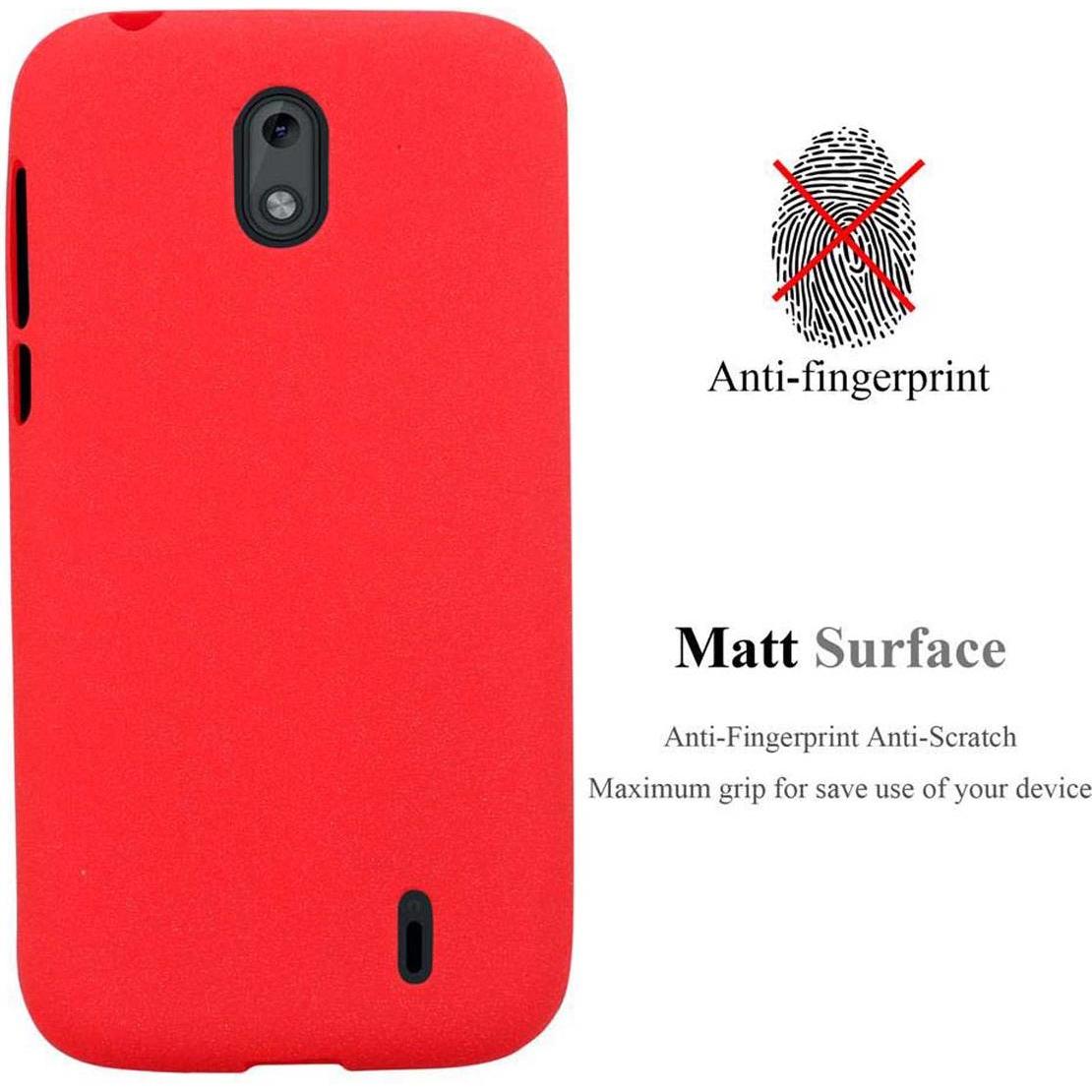 Thumbnail - Cadorabo TPU Frosted Cover (Nokia 1), Smartphone Hülle, Rot