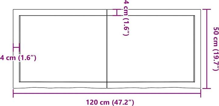 Produktbild vidaXL Tischplatte (120 x 50 cm)
