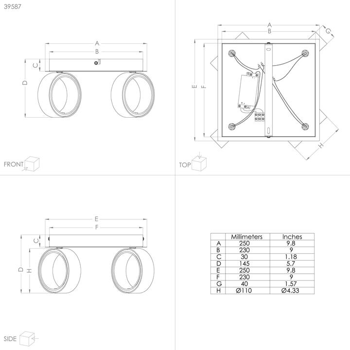 Produktbild EGLO Albariza Spot - 4 lichts - LED - Wit, Chroom (650 lm)