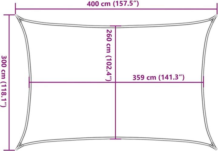 Produktbild vidaXL Sonnensegel (300 x 400 cm)