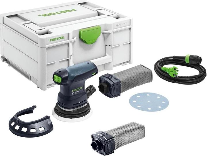 Image du produit Festool ETS 125 REQ-Plus Ponceuse excentrique 125 mm 250 W + Coffret Systainer + Sac récupérateur (Ponceuse excentrique, 250 W)