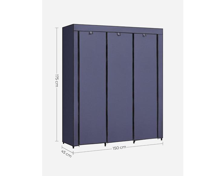 Image du produit Songmics Regal mit 3 hochrollbaren Türen 150 x 175 cm, Grau