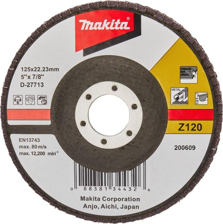 Produktbild Makita Zubehör D-27713 Fächerscheibe 125mm Z120 (Z120)