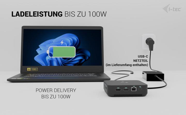 Produktbild i-tec USB-C 1XDP 2X HDMI DOCK (USB-C, 12 Ports)