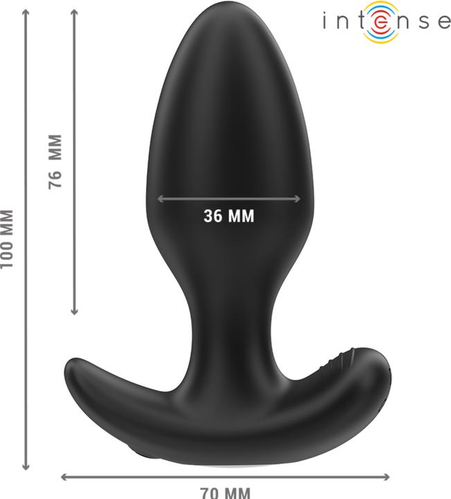 Immagine prodotto Intense Joey Plug Anale 10 Vibrazioni Nero Telecomando