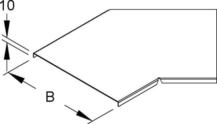 Produktbild Niedax NIE RBAD 300 Deckel fÃ¼r Bogen 45Â°, Breite 304 mm bandverzinkt