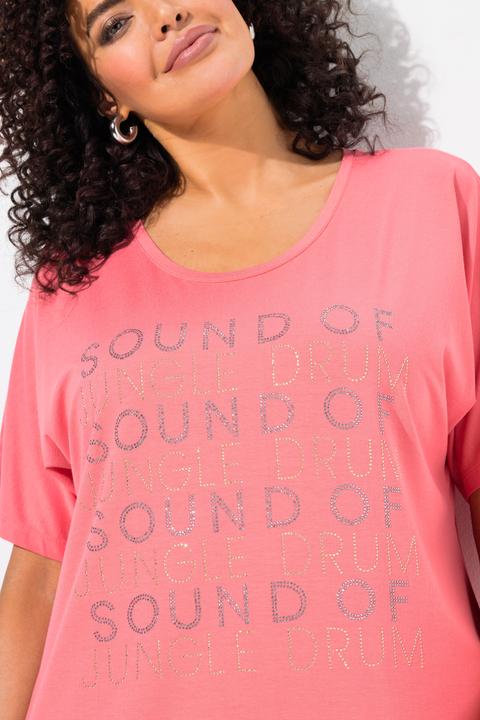 Actual product image Ulla Popken Jungle Drum Short Sleeve Graphic Tee (58)