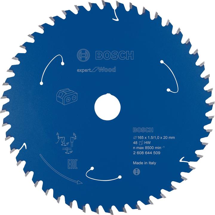 Actual product image Bosch Professional Zubehör Expert for Wood cordless circular saw blade, 165 x 1.5/1 x 20, 48 teeth