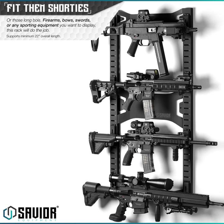 Image du produit Savior Equipment Horizontal Wall Rack w/ 10 Hooks