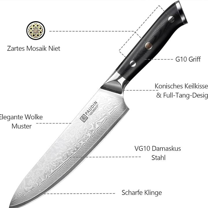 Produktbild Paudin Damastmesser (20 cm)
