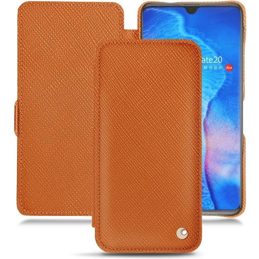 Noreve Lederschutzhülle horizontal (Huawei Mate 20), Smartphone Hülle, Orange