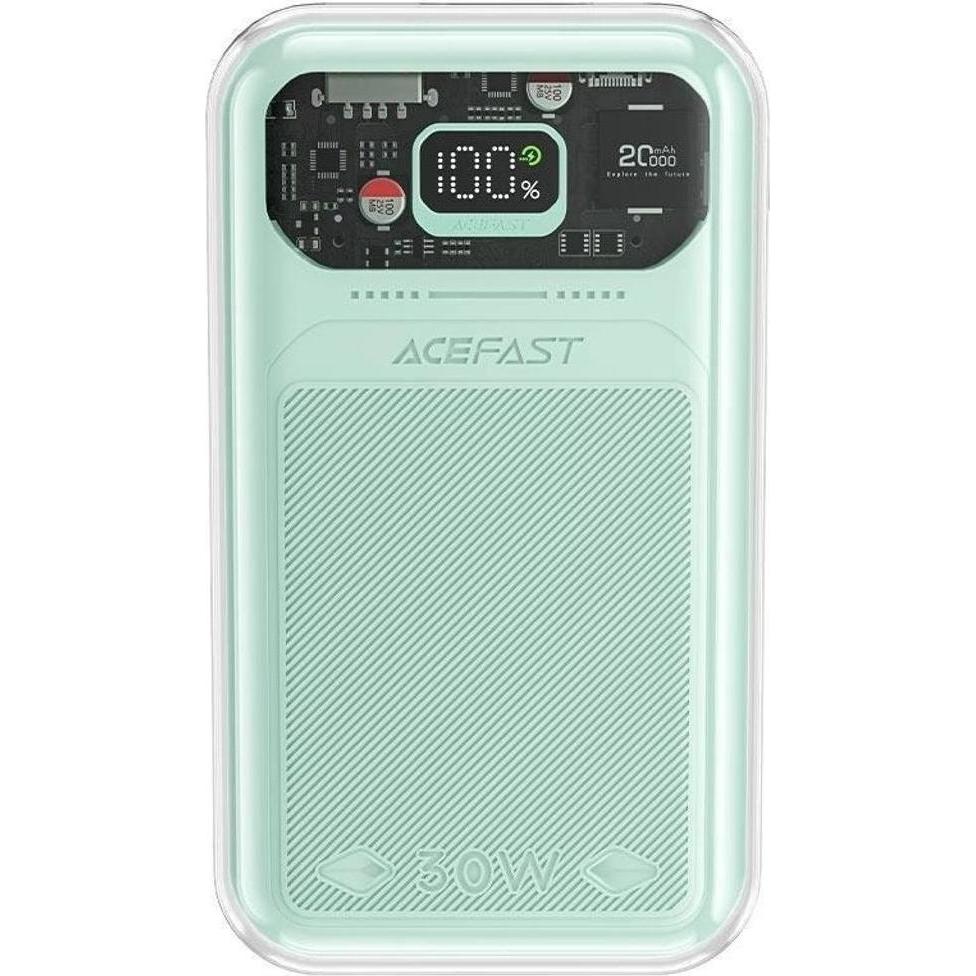 Acefast M2 Sparkling Series (20000 mAh, 30 W, 77 Wh), Powerbank, Grün