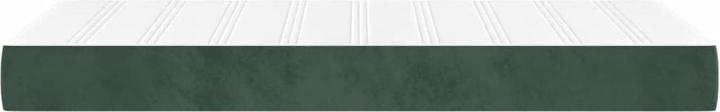 Actual product image vidaXL Taschenfederkernmatratze Dunkelgrün Samt (80 x 220 cm, Spring core)