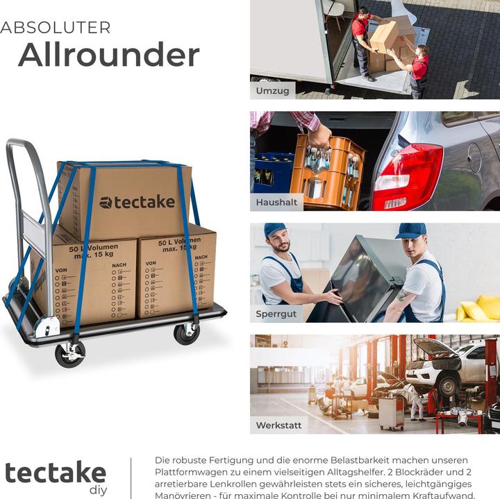 Produktbild tectake Plattformwagen (300 kg)