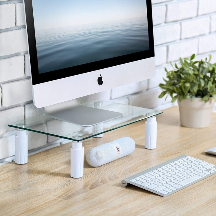 Immagine prodotto Techly Tavolo universale di stoccaggio in vetro, 580 x 210 x 130 mm