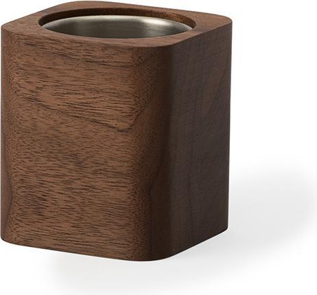 Oakywood Cubic Pot Würfeliger Holzbehälter - für Stifte oder eine Blume - Walnuss -