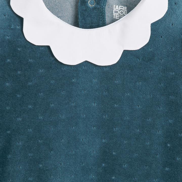 Immagine prodotto La Redoute Collections Samtstrampler mit Blumenkragen (86)