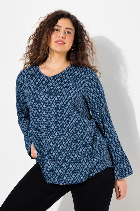 Actual product image Ulla Popken Trumpet Sleeve A-Line Tee (58)