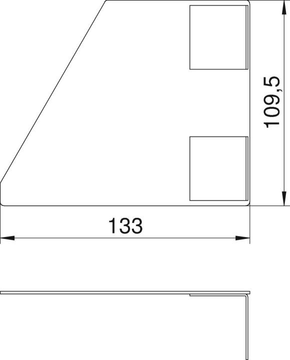Immagine prodotto OBO Bettermann OBO GEK-SEL133110RW Pezzo finale sinistro 133x110mm St FS per console trunking