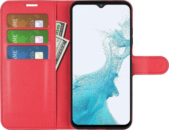 Actual product image Cover-Discount Galaxy A23 - Leather Case Cover red (Samsung Galaxy A23)
