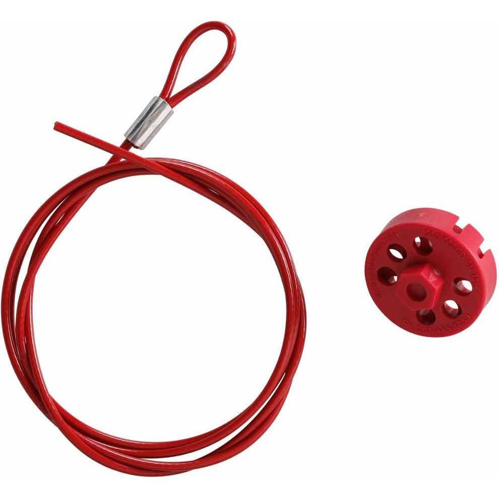 Brady, Accessori per macchine, Pro-Lock + Cable - 1.5 m - Red