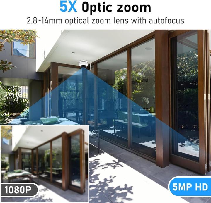 Image du produit YoLuKe Caméra IP WiFi 5MP HD Caméra de surveillance (2560 x 1920 pixels)