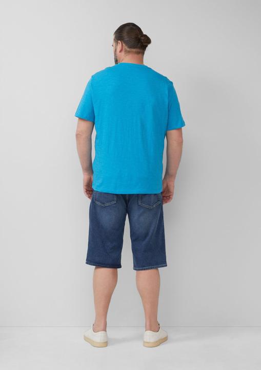 Produktbild S.Oliver T-Shirt Baumwoll-T-Shirt mit Frontprint und Flammgarnstruktur (XXL)