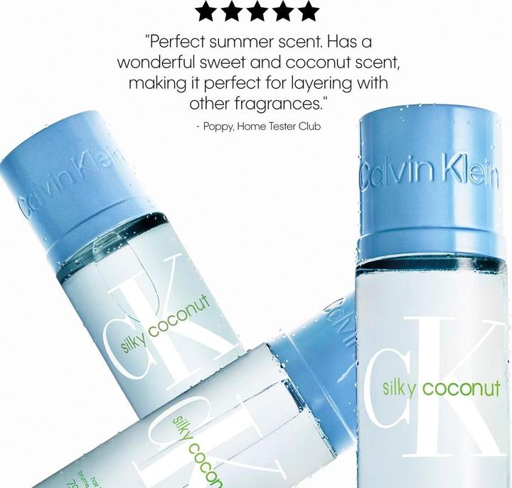 Produktbild Calvin Klein Silky Coconut (236 ml, Body Mist, Körper- & Haarduftspray, Blumig, Kokosöl, Vanille)