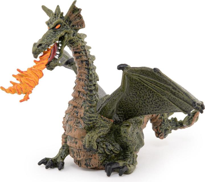 Actual product image Papo Fire breathing dragon with wings, green