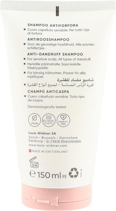 Image du produit Louis Widmer WIDMER shampooing antipelliculaire 150ml sans parfum (150 ml, Shampoing liquide)