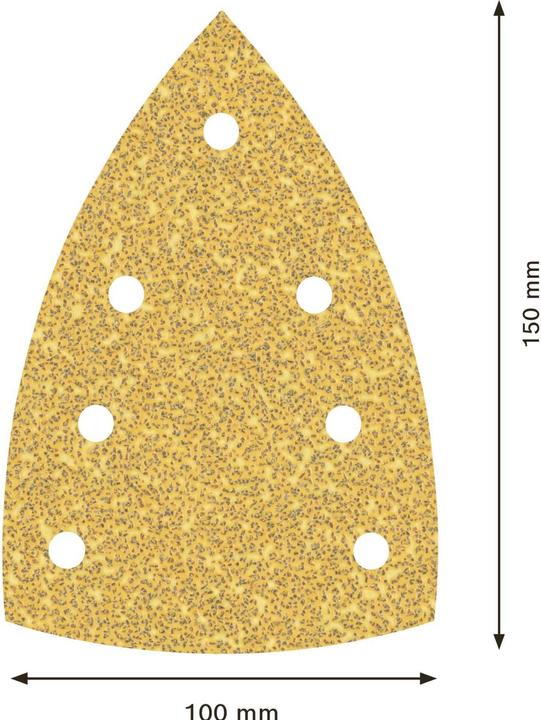 Actual product image Bosch Professional Zubehör EXPERT C470 Sandpaper with 7 holes for multi-sander, 100 x 150 mm, G 40, 10 pcs. (40)