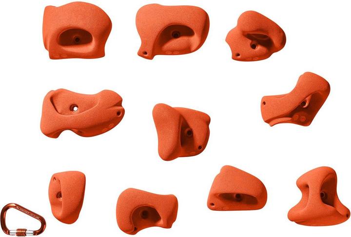 Immagine prodotto Entre Prises Prese d'arrampicata Essential Jugs XL ex Grab It II (Arancione fluo)