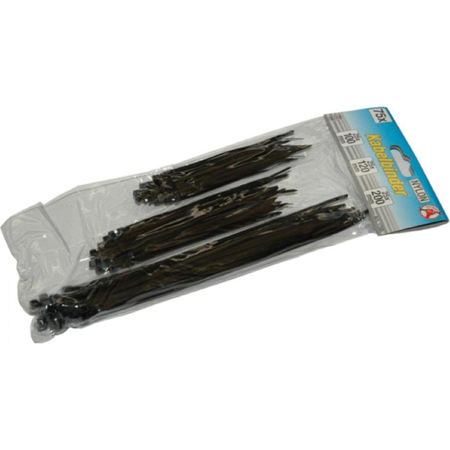 BGS, Fascette, Assortimento di fascette (Fascette in plastica, 200 mm, 75 pz.)